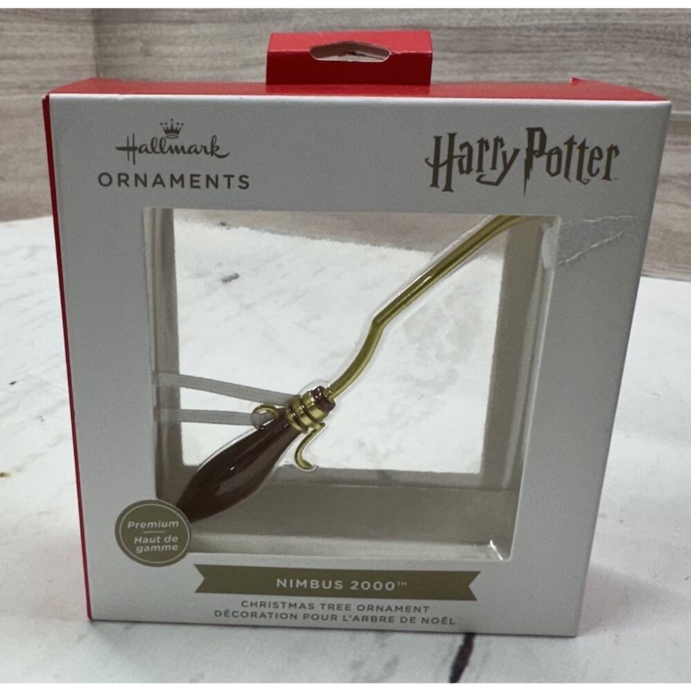Hallmark Premium Harry Potter Wizarding NIMBUS Christmas Tree Ornament New